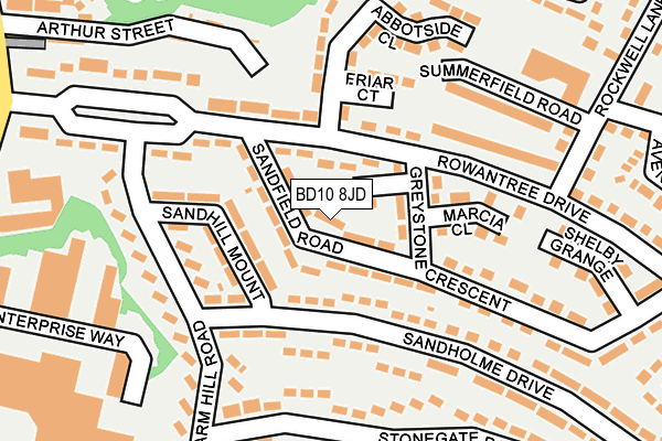 BD10 8JD map - OS OpenMap – Local (Ordnance Survey)