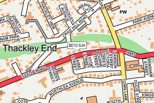 BD10 8JH map - OS OpenMap – Local (Ordnance Survey)