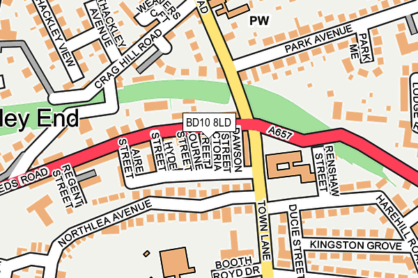 BD10 8LD map - OS OpenMap – Local (Ordnance Survey)