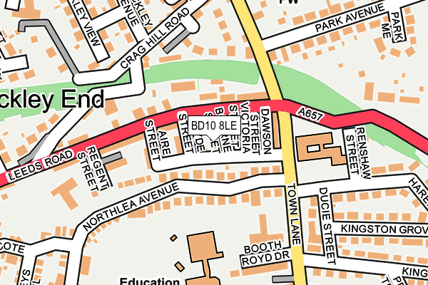 BD10 8LE map - OS OpenMap – Local (Ordnance Survey)