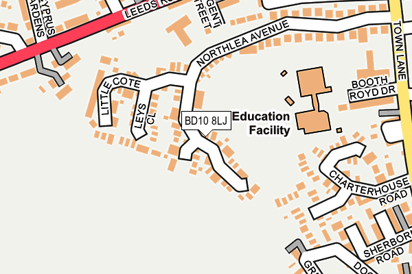 BD10 8LJ map - OS OpenMap – Local (Ordnance Survey)