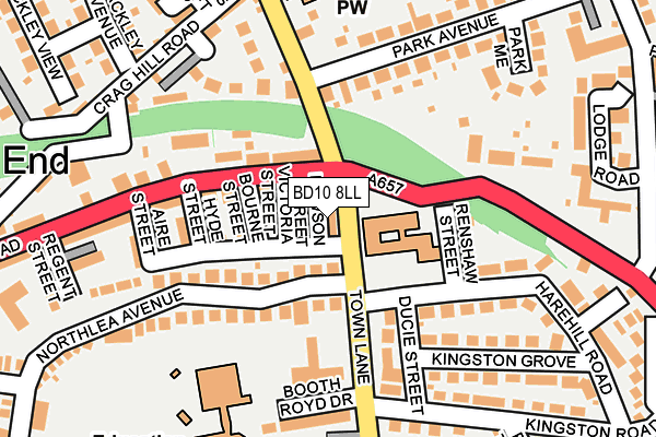 BD10 8LL map - OS OpenMap – Local (Ordnance Survey)