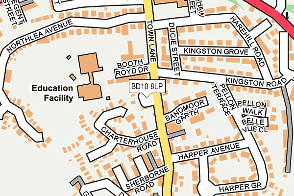 BD10 8LP map - OS OpenMap – Local (Ordnance Survey)