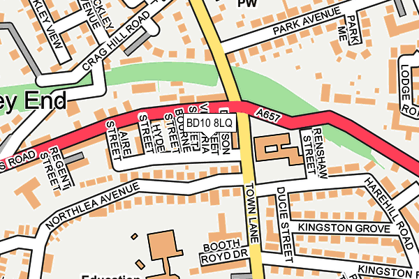 BD10 8LQ map - OS OpenMap – Local (Ordnance Survey)