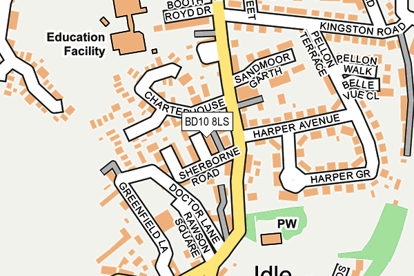 BD10 8LS map - OS OpenMap – Local (Ordnance Survey)