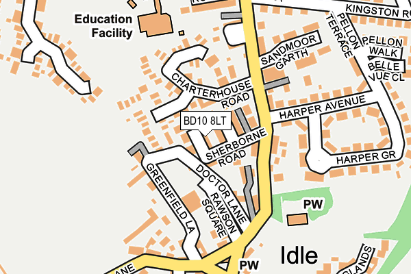 BD10 8LT map - OS OpenMap – Local (Ordnance Survey)