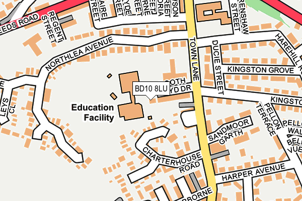 BD10 8LU map - OS OpenMap – Local (Ordnance Survey)