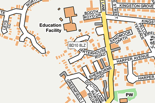 BD10 8LZ map - OS OpenMap – Local (Ordnance Survey)