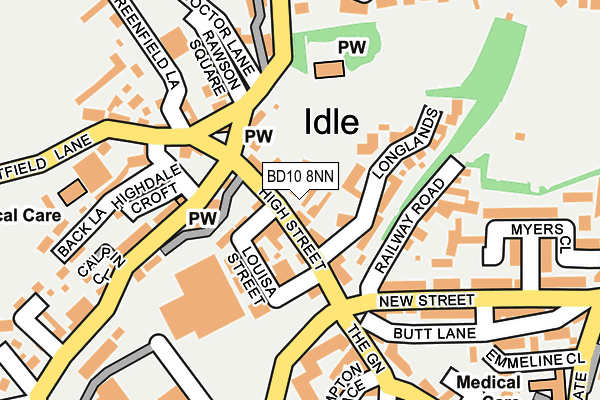 BD10 8NN map - OS OpenMap – Local (Ordnance Survey)