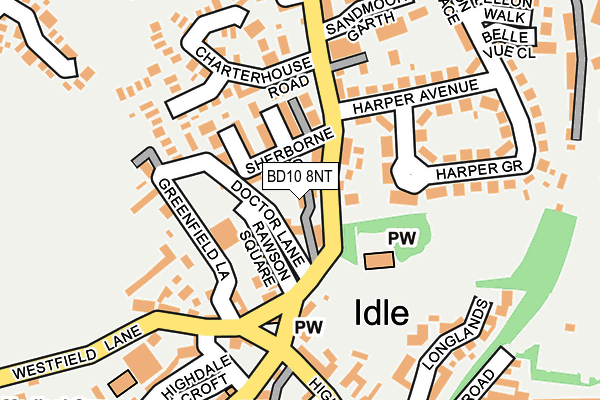 BD10 8NT map - OS OpenMap – Local (Ordnance Survey)