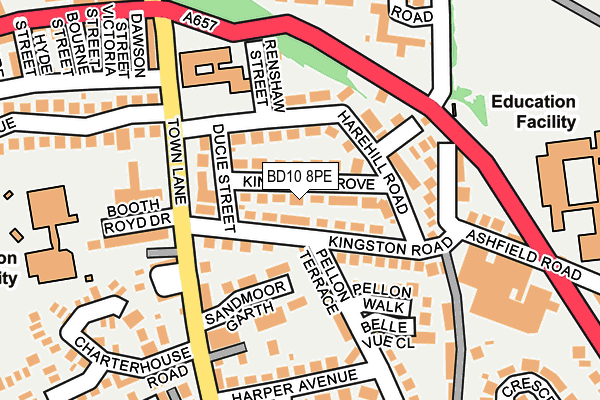 BD10 8PE map - OS OpenMap – Local (Ordnance Survey)