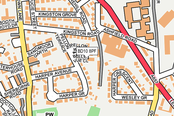 BD10 8PF map - OS OpenMap – Local (Ordnance Survey)