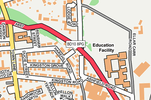 BD10 8PG map - OS OpenMap – Local (Ordnance Survey)
