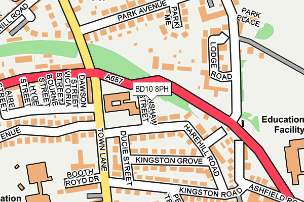 BD10 8PH map - OS OpenMap – Local (Ordnance Survey)