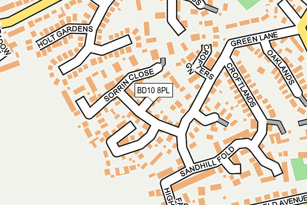 BD10 8PL map - OS OpenMap – Local (Ordnance Survey)