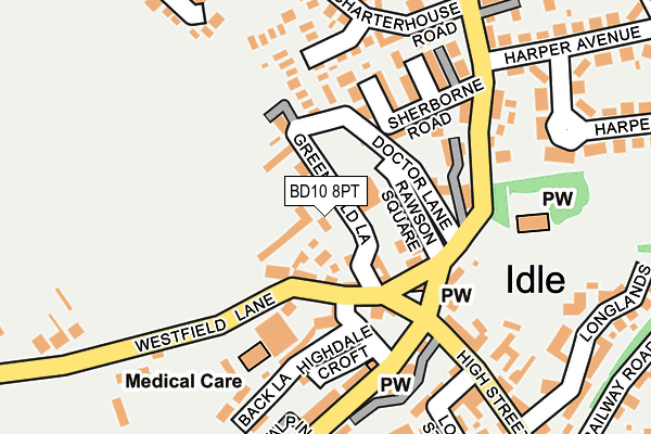 BD10 8PT map - OS OpenMap – Local (Ordnance Survey)