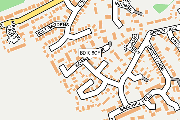 BD10 8QF map - OS OpenMap – Local (Ordnance Survey)