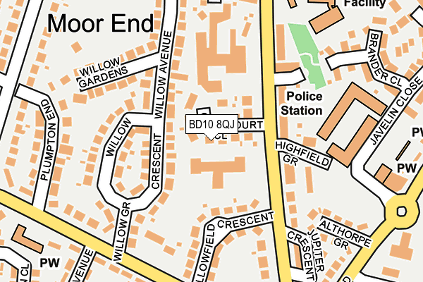 BD10 8QJ map - OS OpenMap – Local (Ordnance Survey)