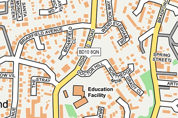 BD10 8QN map - OS OpenMap – Local (Ordnance Survey)
