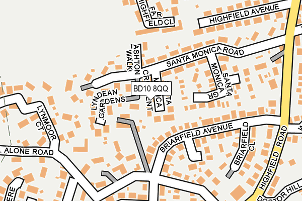BD10 8QQ map - OS OpenMap – Local (Ordnance Survey)