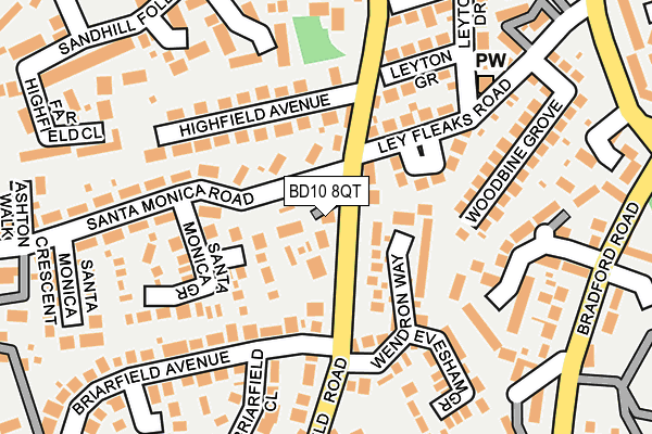 BD10 8QT map - OS OpenMap – Local (Ordnance Survey)