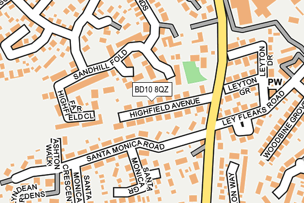 BD10 8QZ map - OS OpenMap – Local (Ordnance Survey)