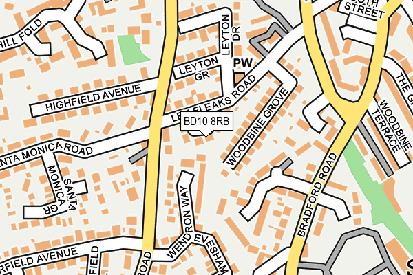 BD10 8RB map - OS OpenMap – Local (Ordnance Survey)