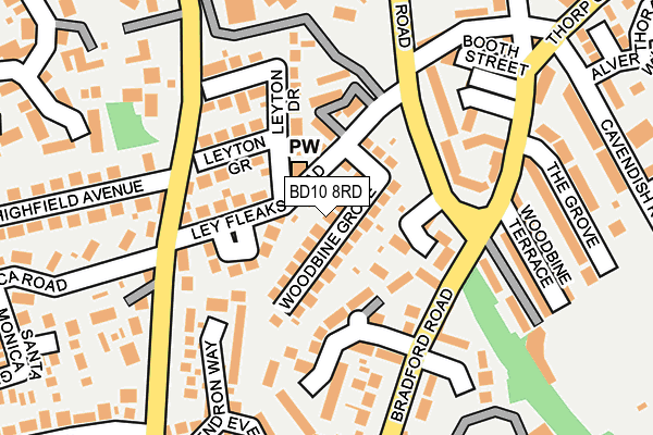 BD10 8RD map - OS OpenMap – Local (Ordnance Survey)