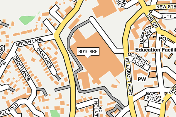 BD10 8RF map - OS OpenMap – Local (Ordnance Survey)