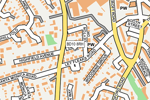BD10 8RH map - OS OpenMap – Local (Ordnance Survey)