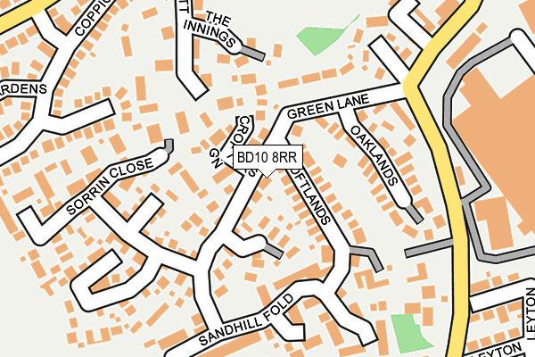 BD10 8RR map - OS OpenMap – Local (Ordnance Survey)