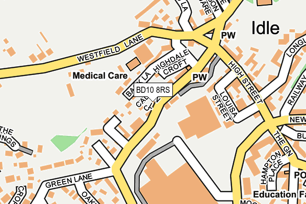 BD10 8RS map - OS OpenMap – Local (Ordnance Survey)