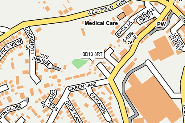 BD10 8RT map - OS OpenMap – Local (Ordnance Survey)