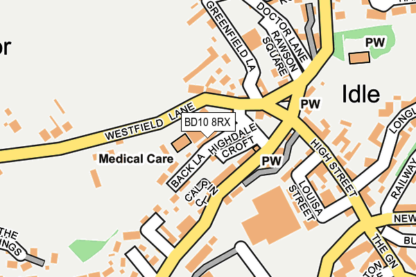 BD10 8RX map - OS OpenMap – Local (Ordnance Survey)