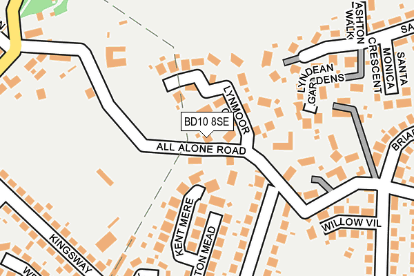 BD10 8SE map - OS OpenMap – Local (Ordnance Survey)