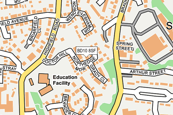 BD10 8SF map - OS OpenMap – Local (Ordnance Survey)