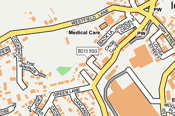 BD10 8SG map - OS OpenMap – Local (Ordnance Survey)