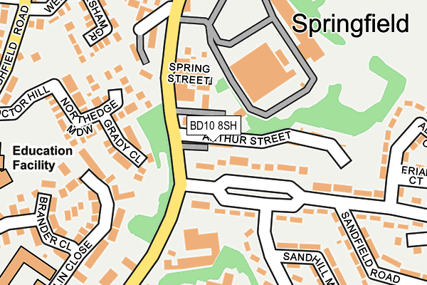 BD10 8SH map - OS OpenMap – Local (Ordnance Survey)