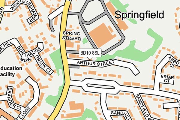 BD10 8SL map - OS OpenMap – Local (Ordnance Survey)