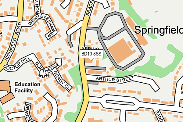 BD10 8SS map - OS OpenMap – Local (Ordnance Survey)