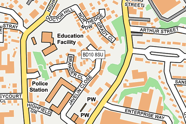 BD10 8SU map - OS OpenMap – Local (Ordnance Survey)