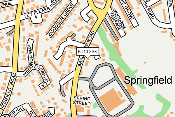 BD10 8SX map - OS OpenMap – Local (Ordnance Survey)