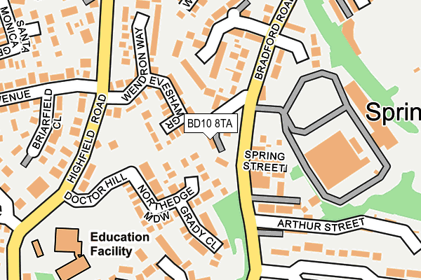 BD10 8TA map - OS OpenMap – Local (Ordnance Survey)