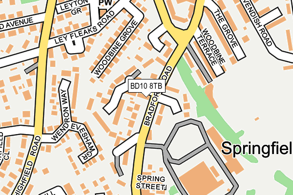 BD10 8TB map - OS OpenMap – Local (Ordnance Survey)