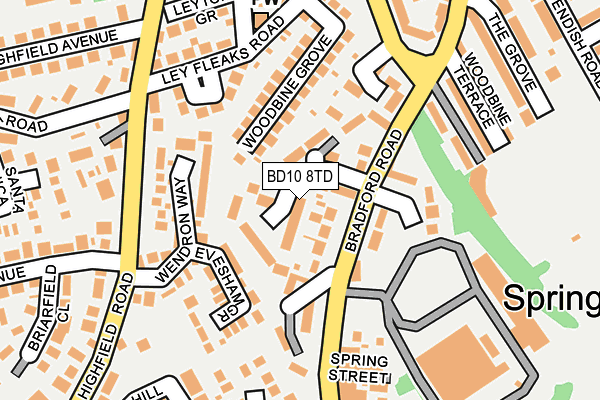 BD10 8TD map - OS OpenMap – Local (Ordnance Survey)