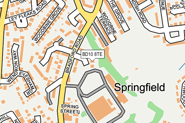 BD10 8TE map - OS OpenMap – Local (Ordnance Survey)