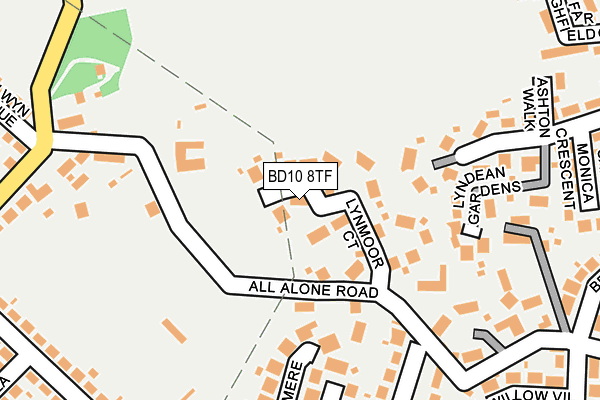 BD10 8TF map - OS OpenMap – Local (Ordnance Survey)