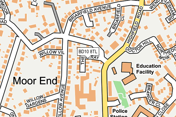 BD10 8TL map - OS OpenMap – Local (Ordnance Survey)