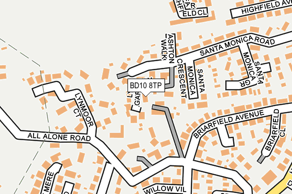 BD10 8TP map - OS OpenMap – Local (Ordnance Survey)