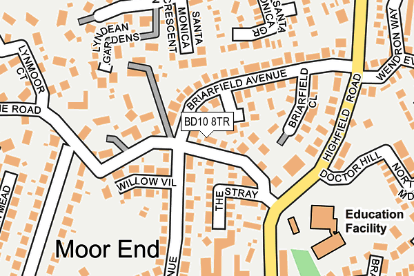 BD10 8TR map - OS OpenMap – Local (Ordnance Survey)